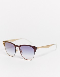 Солнцезащитные очки-клабмастеры Rayban 0RB3576N-Золотой