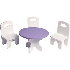 Набор мебели для кукол Paremo "Классика" Стол и стулья