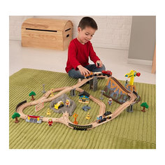 Железная дорога KidKraft "Горная стройка", 61 деталь