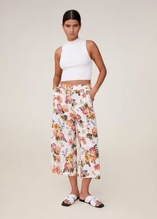 Брюки с цветочным принтом - Life Mango