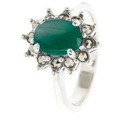 МАРКАЗИТ Кольцо с хризопразами