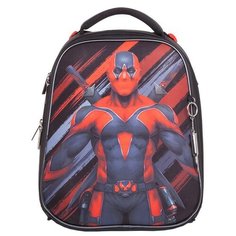 Hatber Ранец Ergonomic Супермен (NRk_30039), черный/красный