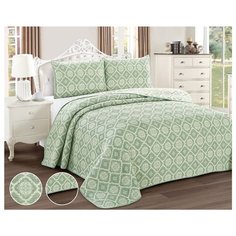 Комплект с покрывалом Cleo Melody 230х250 см, зеленый