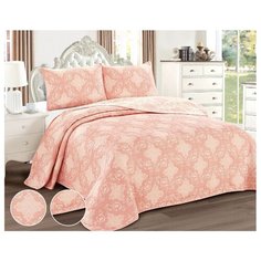 Комплект с покрывалом Cleo Melody 230х250 см, персиковый/оранжевый