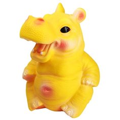 Игрушка для ванной ОГОНЁК Бегемот Боря (С-832) желтый