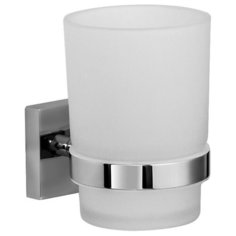 Стакан для зубных щеток IDDIS Edifice EDIMBG1i45 белый/серебро