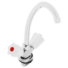 Смеситель для кухни (мойки) Сантаком 120100с двухрычажный хром