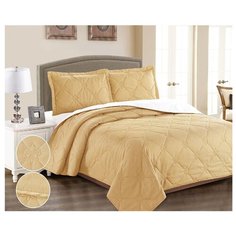 Комплект с покрывалом Cleo Runa 220х240 см, темно-желтый