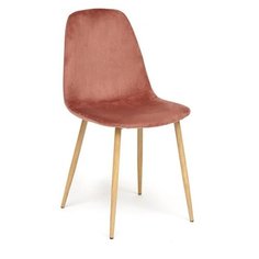 Стул TetChair Breeze (4724) металл/текстиль натуральное дерево/коралловый 4 шт.