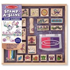 Melissa & Doug Набор для рисования Stamp-a-Scene Fairy Garden