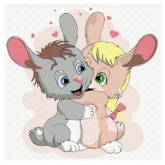 Molly Картина по номерам "Заячья дружба" 20x20 см (KH0453)