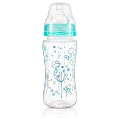 BabyOno Бутылочка антиколиковая, широкое горло, 300 мл с рождения, бирюзовый