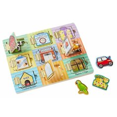 Бизиборд Melissa & Doug Прятать и искать разноцветный