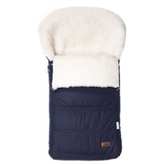 Конверт-мешок Nuovita Alpino Bianco меховой 85 см темно-синий
