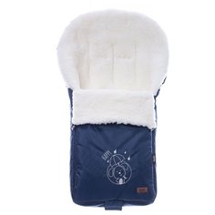 Конверт-мешок Nuovita Islanda Bianco меховой 90 см темно-синий