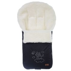 Конверт-мешок Nuovita Islanda Bianco меховой 90 см черный