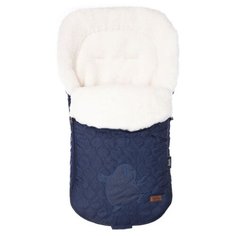 Конверт-мешок Nuovita Polare Bianco меховой 90 см темно-синий