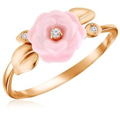 Бронницкий Ювелир Кольцо из красного золота 01-7037, размер 16.5