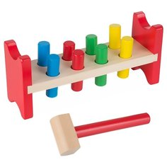 Стучалка Melissa & Doug Забить в лунки Classic разноцветный