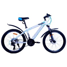 Подростковый горный (MTB) велосипед Pioneer Tornado белый-черный-синий 15" (требует финальной сборки)