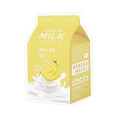 APIEU Маска тканевая с молочными протеинами и экстрактом банана Banana Milk One-Pack, 21 г