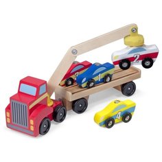Набор машин Melissa & Doug с магнитным погрузчиком (9390)