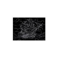 Гравюра Рыжий кот Корабль в открытом море, в пакете с ручкой (Г-9349) золотистая основа