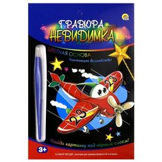 Гравюра Рыжий кот Самолетик, в конверте (Г-9444) цветная основа