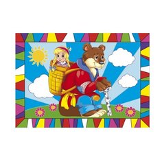Гравюра Рыжий кот Машенька и медведь, в конверте (Г-9426) цветная основа