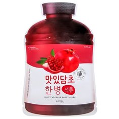 APIEU Тканевая маска для лица с экстрактом граната Fruit Vinegar Sheet Mask Pomegranate, 20 г