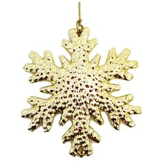 Елочная игрушка Magic Time Снежинка фактурная (77950/77951) золотой