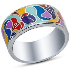 Silver WINGS Кольцо с эмалью из серебра 21qsjss00671mix-19, размер 17