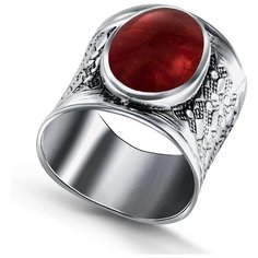 Silver WINGS Кольцо с кораллами из серебра 210014-40-257, размер 16.5