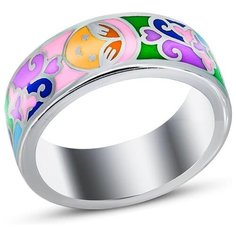 Silver WINGS Кольцо с эмалью из серебра 21as00133-186, размер 17