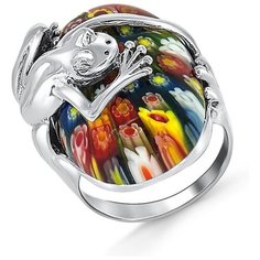 Silver WINGS Кольцо с мурано из серебра 210002-267-01, размер 17