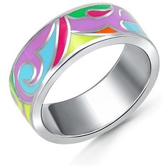Silver WINGS Кольцо с эмалью из серебра 21as00104-186, размер 17