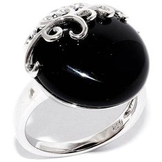 Silver WINGS Кольцо с ониксами из серебра 21sr000738c-1b-96, размер 16.5