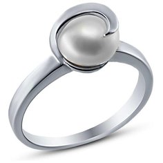 Silver WINGS Кольцо с жемчугом из серебра 21set9989-113, размер 16.5