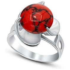 Silver WINGS Кольцо с кораллами из серебра 21vrafa02731-19, размер 17