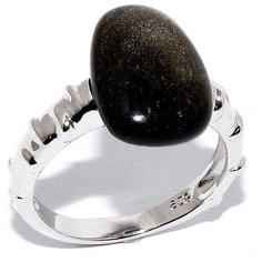 Silver WINGS Кольцо с обсидианами из серебра 21er015973g-x-153, размер 16.5
