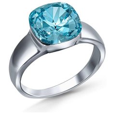 Silver WINGS Кольцо с кристаллами swarovski из серебра 210035-263n-113, размер 17.5