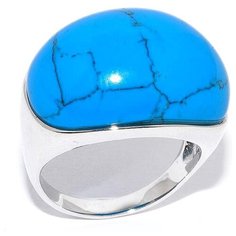 Silver WINGS Кольцо с бирюзой из серебра 21sr0892-97, размер 18.5