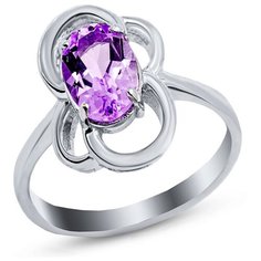 Silver WINGS Кольцо с аметистами из серебра 21vsefa01423-19, размер 17.5