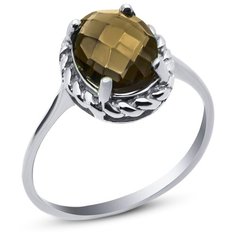 Silver WINGS Кольцо с раухтопазами из серебра 21kr6969-90, размер 19