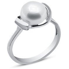 Silver WINGS Кольцо с жемчугом из серебра 21set9156-113, размер 18.5