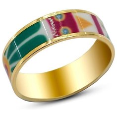 Silver WINGS Кольцо с эмалью из серебра 01fyr11690mix7-113, размер 17.5