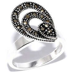 Silver WINGS Кольцо с марказитами из серебра 31qsotf00041-19, размер 16.5