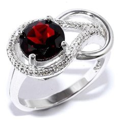 Silver WINGS Кольцо с гранатами из серебра 210296-r-ga-06, размер 18.5