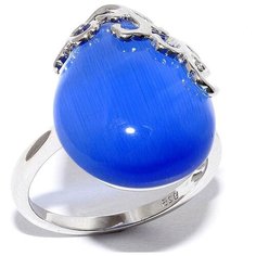 Silver WINGS Кольцо с кошачьим глазом из серебра 21sr000740c-1hs-28-96, размер 18.5