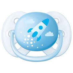Пустышка силиконовая ортодонтическая Philips AVENT Ultra Soft SCF522/10 0-6 м (2 шт) голубой